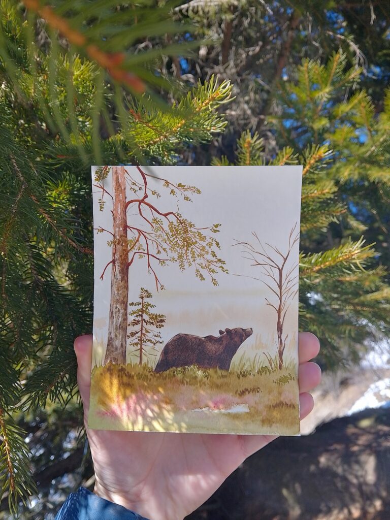 Photo de l'illustration Balade d'ours, aquarelle